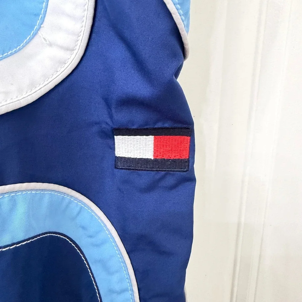 Tommy Hilfiger Board Shorts XL Blue Colorblock Vintage Y2K Swim Trunks